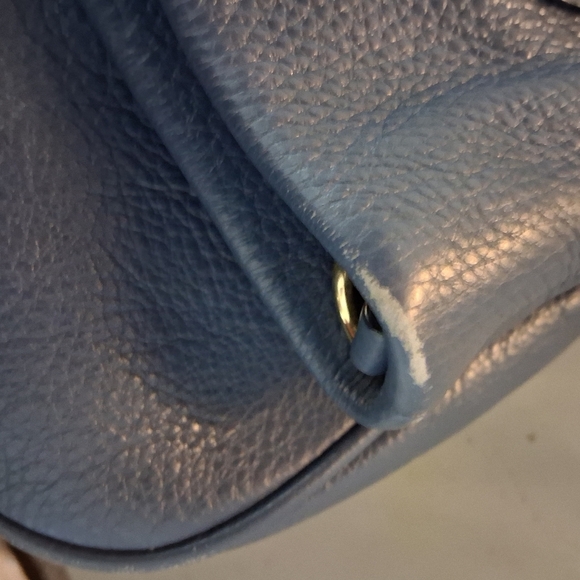 Tory Burch Navy Leather Amanda Foldover Cross body bag. - Picture 12 of 16